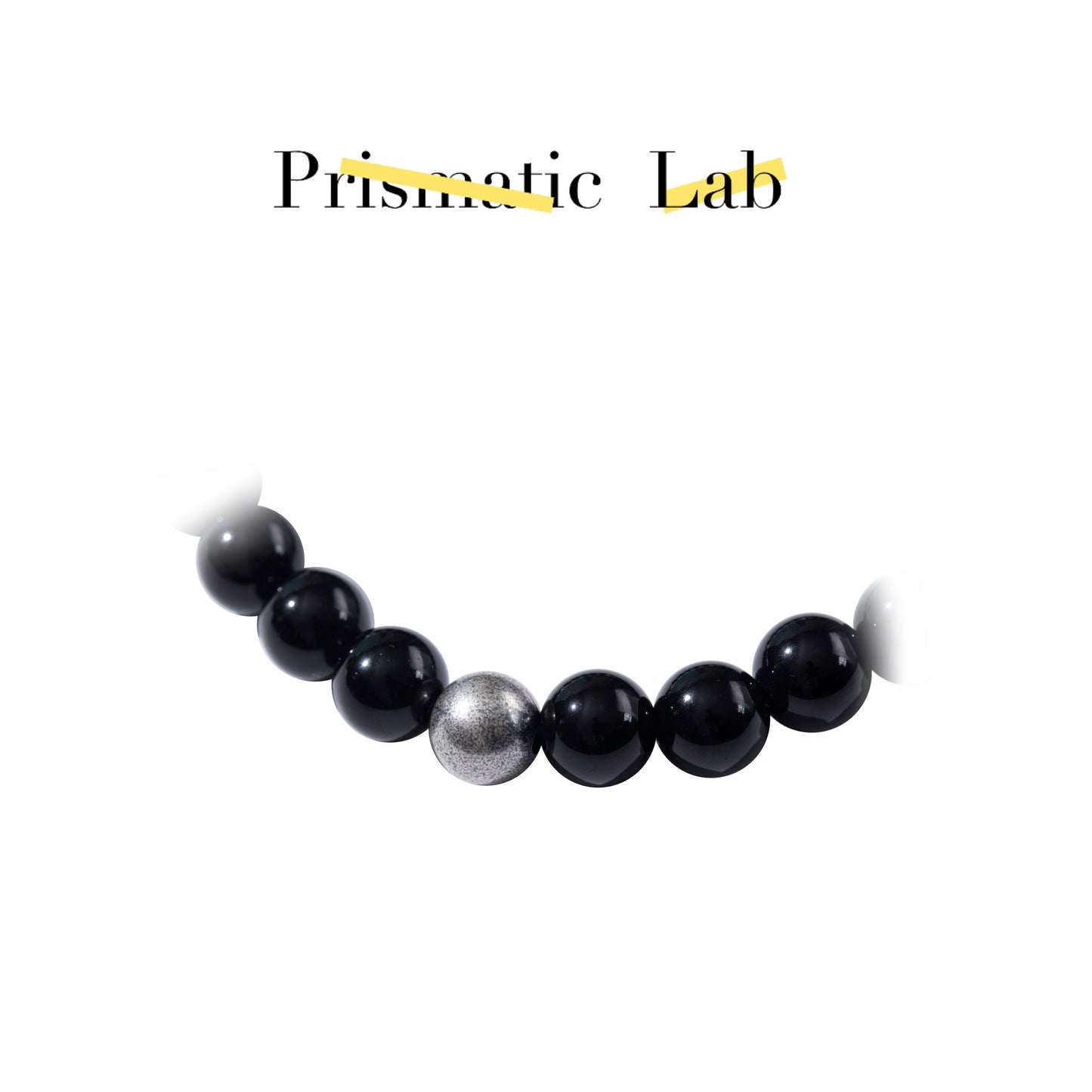 Energy Obsidian Silver-Trimmed Crystal Bracelet
