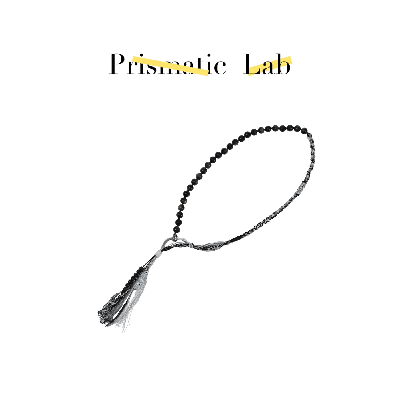 Hand Braided Silver Sheen Obsidian Adjustable Bracelet