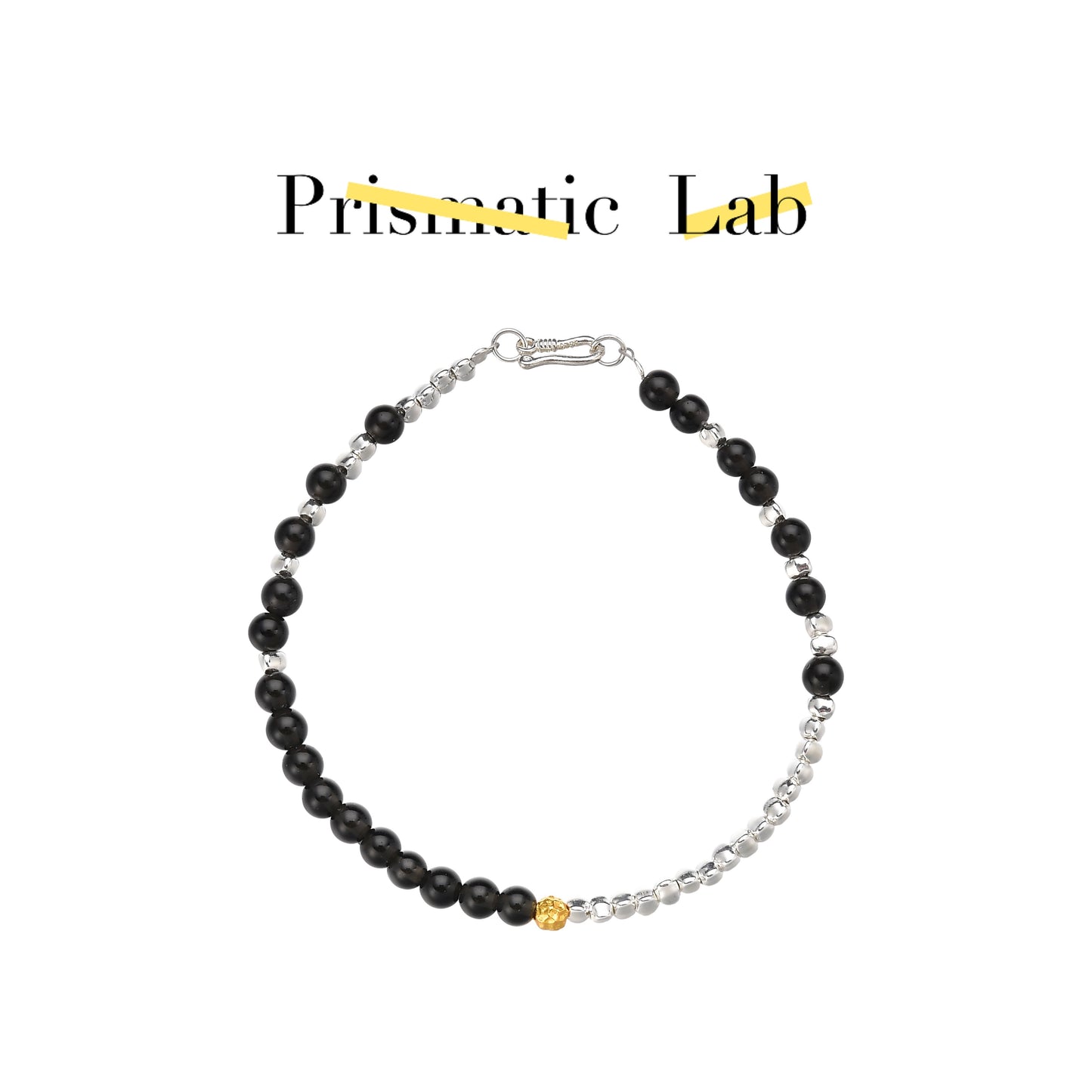 Nebula-Brecciated Obsidian Cuff