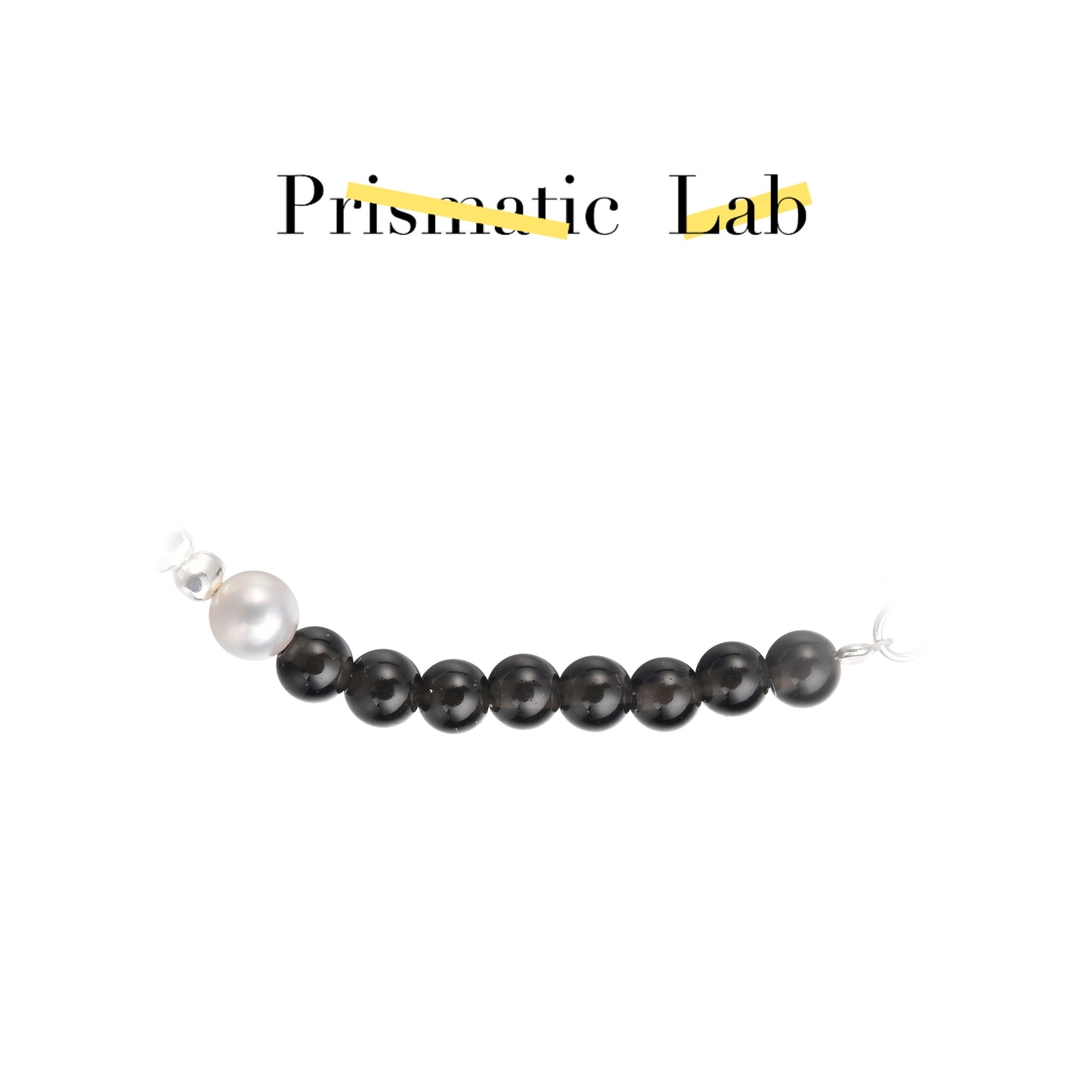 Delicate Obsidian and Pearl Energy Bracelet