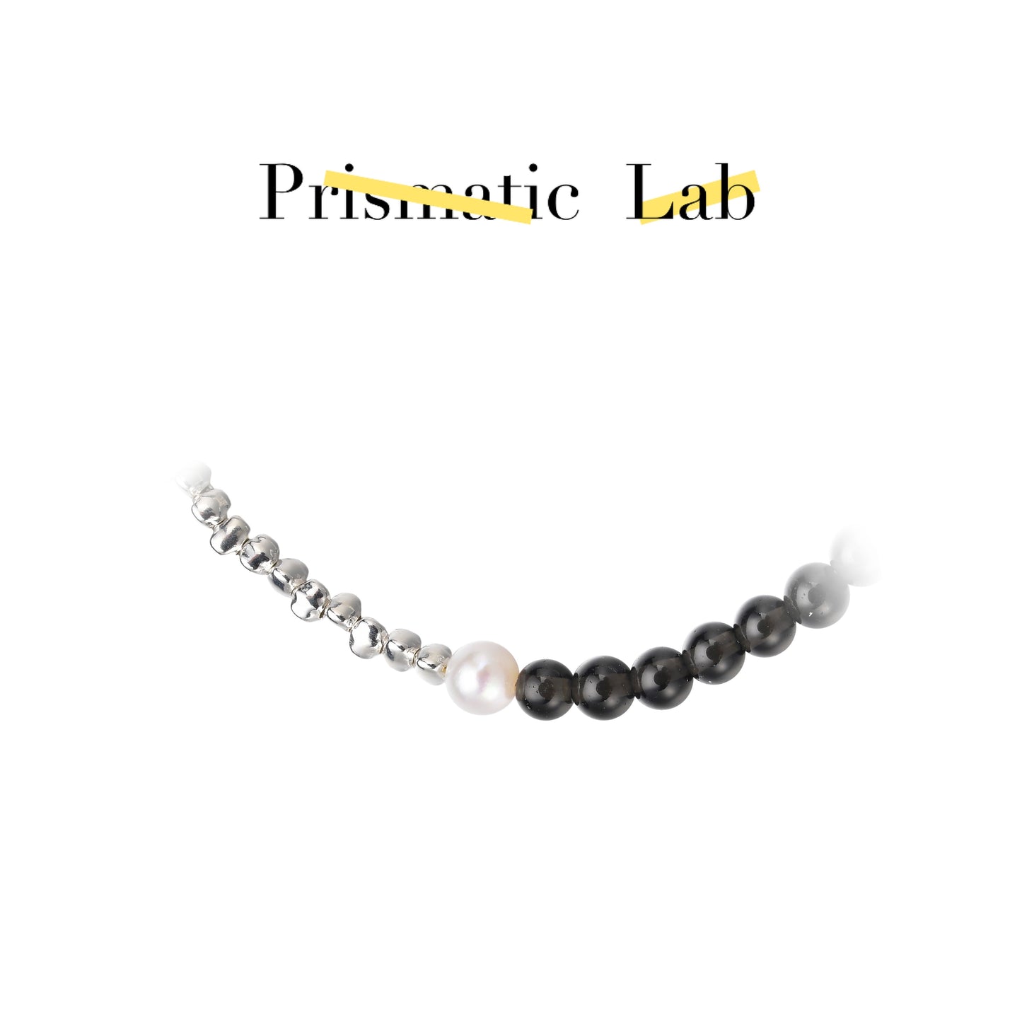Delicate Obsidian and Pearl Energy Bracelet