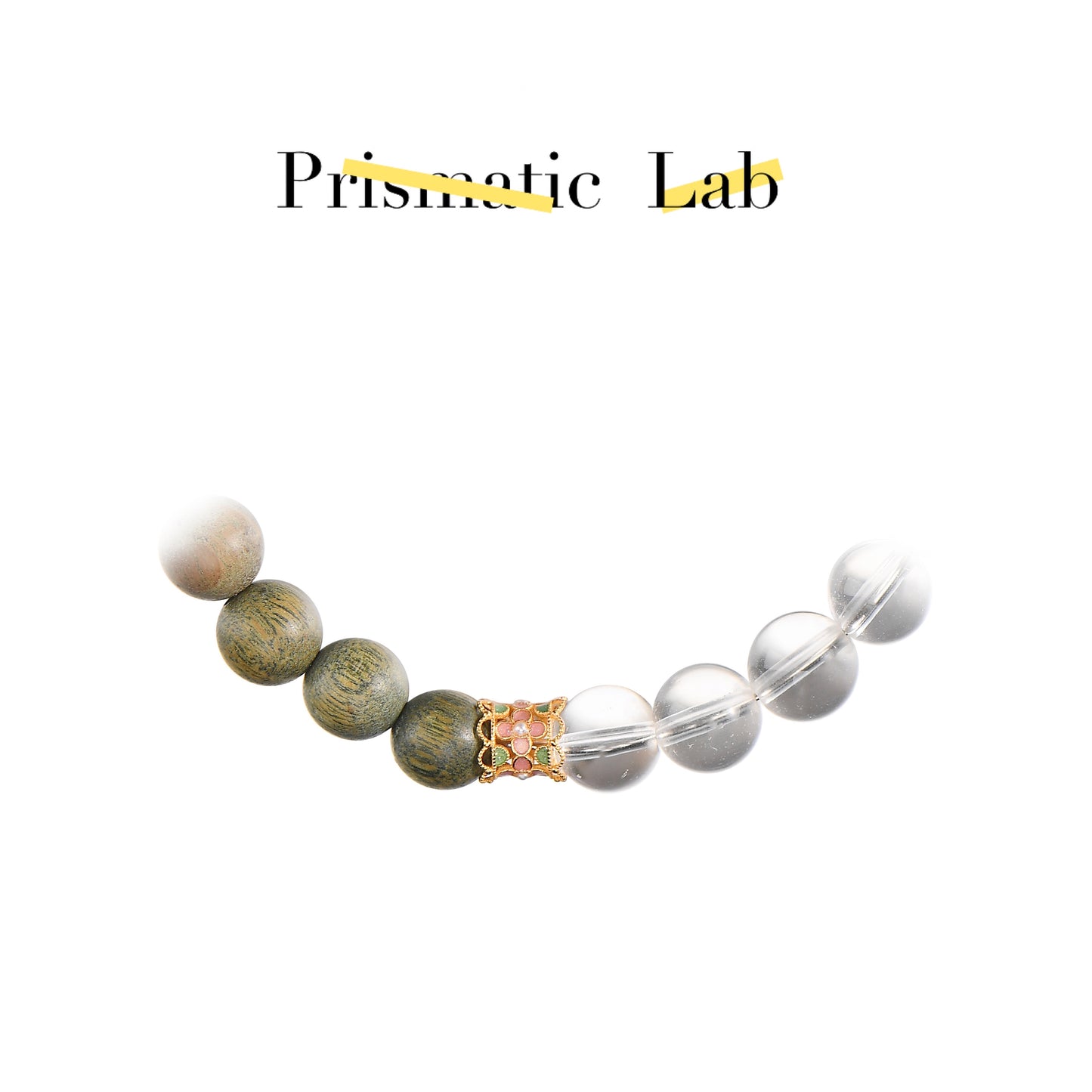 【Healing】Pure Ground Harmony——White Crystal & Sandalwood Bead Bracelet