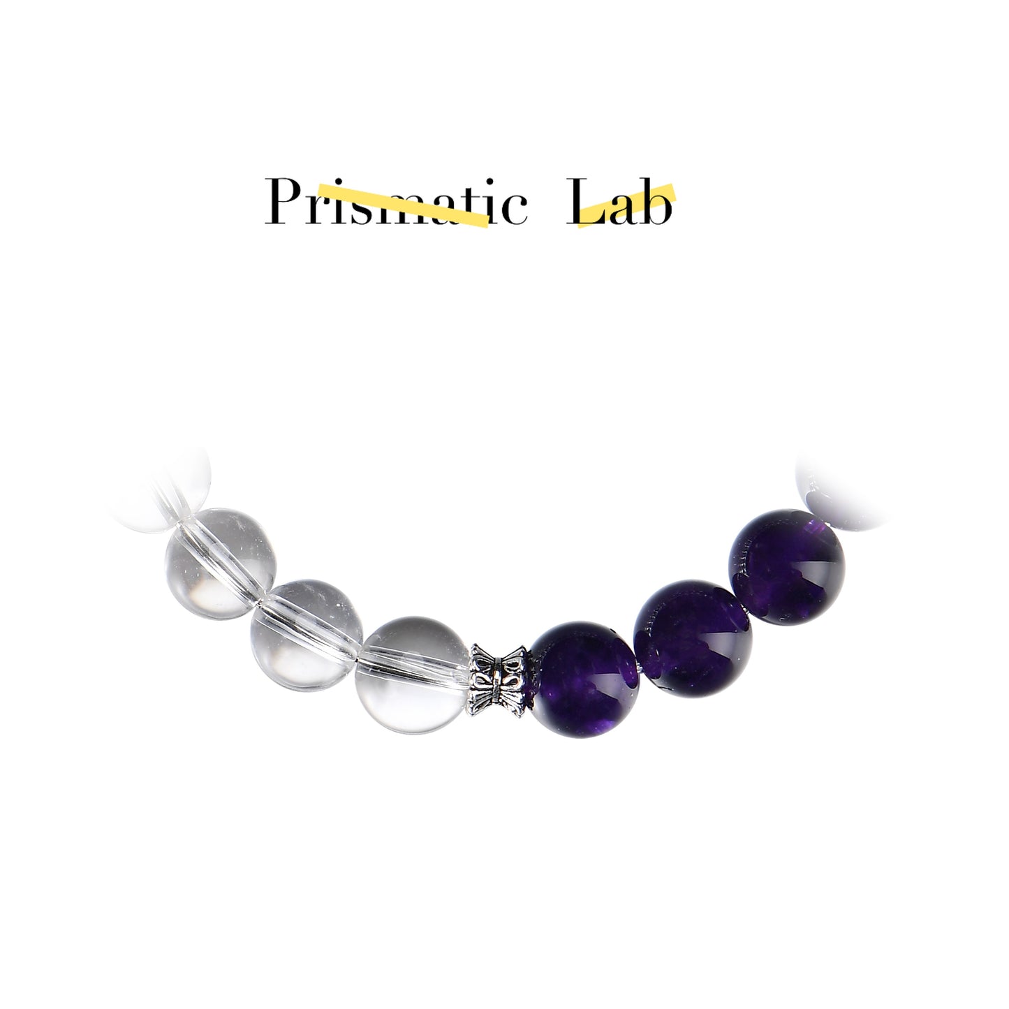Clear Quartz · Lavender Quartz · Amethyst Triad Bracelet