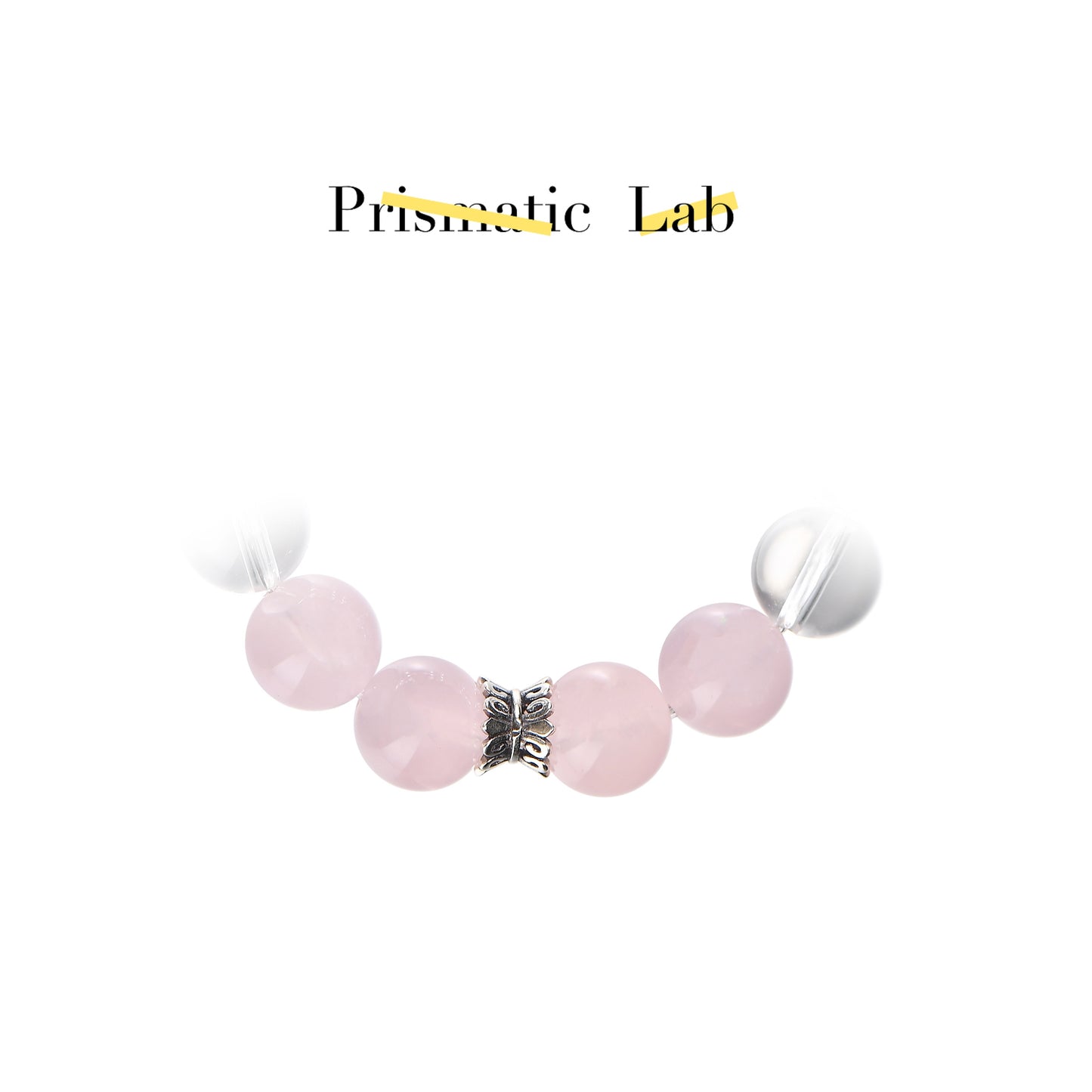 Clear Quartz & Rose Quartz Twin Bracelet