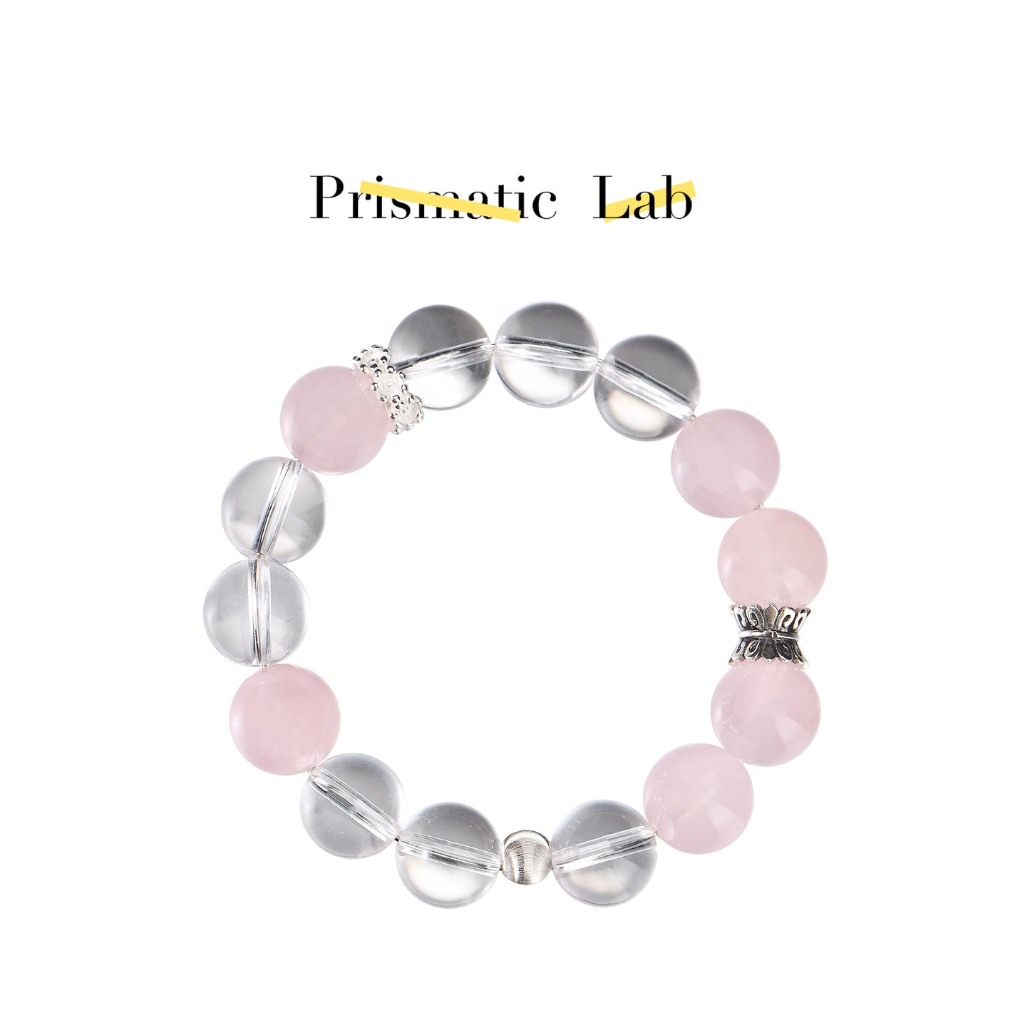 Clear Quartz & Rose Quartz Twin Bracelet