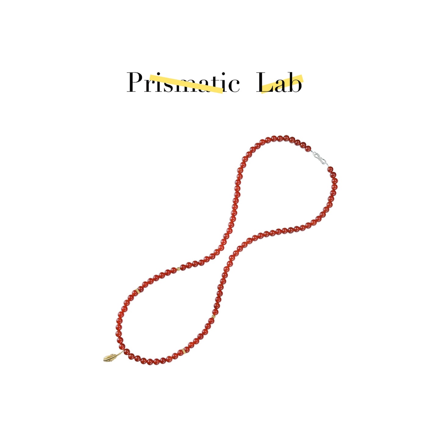 Spark ignites the prairie red agate necklace