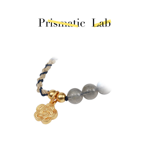Gray Moonstone Tibetan Braided Bracelet