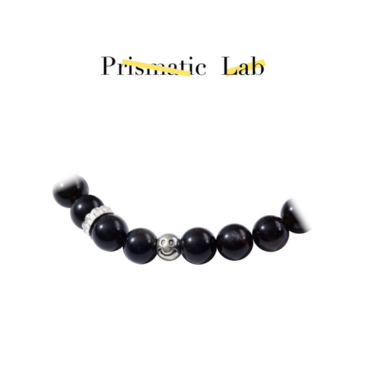 【Fashion Energy】Silver Sheen Obsidian——VOID BLOOM BRACELET