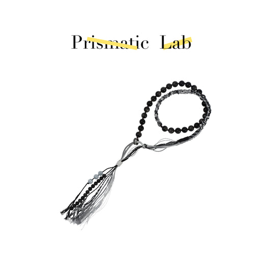 Hand Braided Silver Sheen Obsidian Adjustable Bracelet