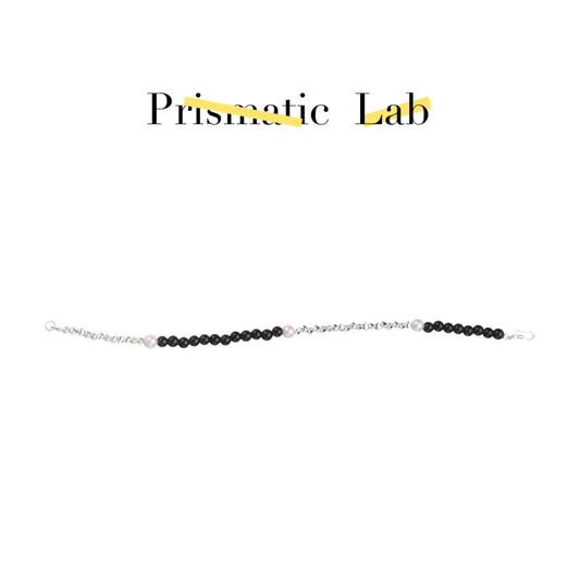 Delicate Obsidian and Pearl Energy Bracelet