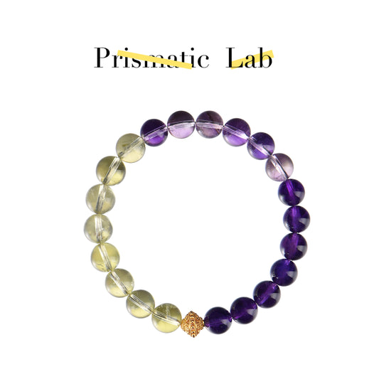 【Triple energy matrix】Citrine · Lavender Quartz · Amethyst Triad Bracelet