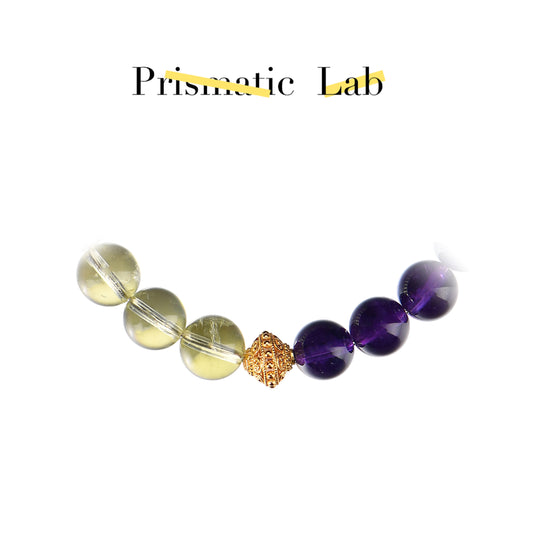 【Triple energy matrix】Citrine · Lavender Quartz · Amethyst Triad Bracelet