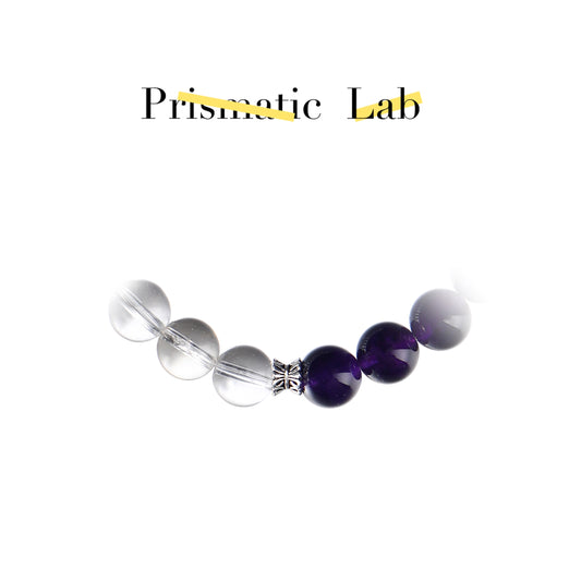 Clear Quartz & Amethyst Twin Bracelet