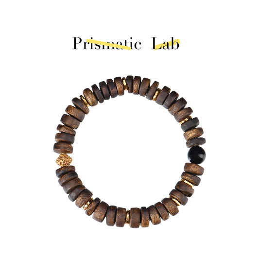 【Energy Strand】Agarwood & Obsidian——Gold-Kissed