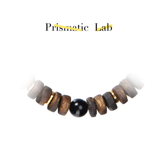 【Energy Strand】Agarwood & Obsidian——Gold-Kissed