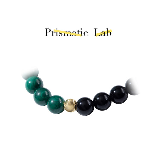 Malachite & Obsidian Twin Bracelet