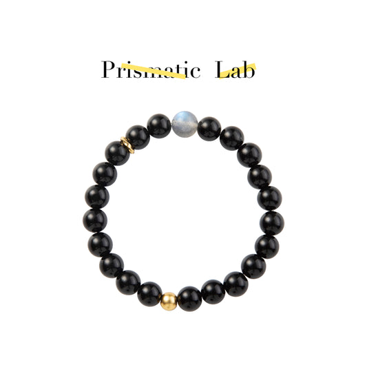 Quantum-Shielded Lunar Eclipse Bracelet with Nebula-Engraved Argentium® Chain