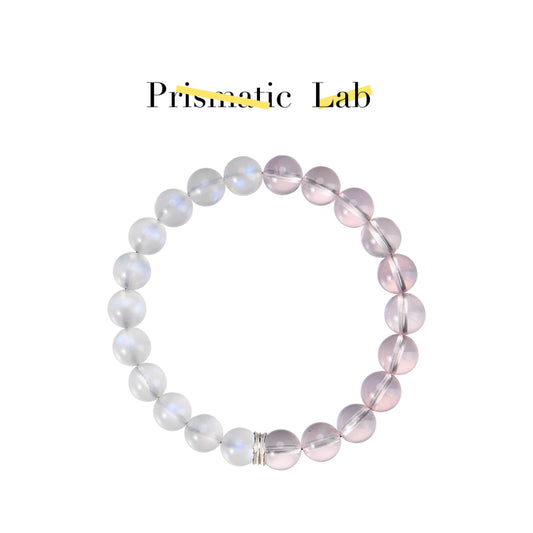 Moonstone & Star Rose Quartz Twin Bracelet