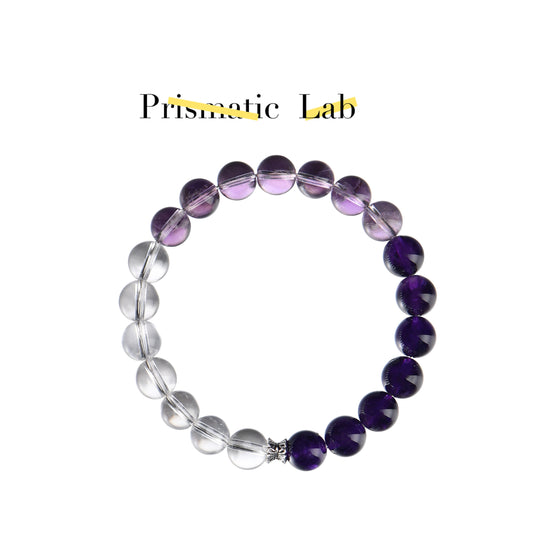 Clear Quartz · Lavender Quartz · Amethyst Triad Bracelet