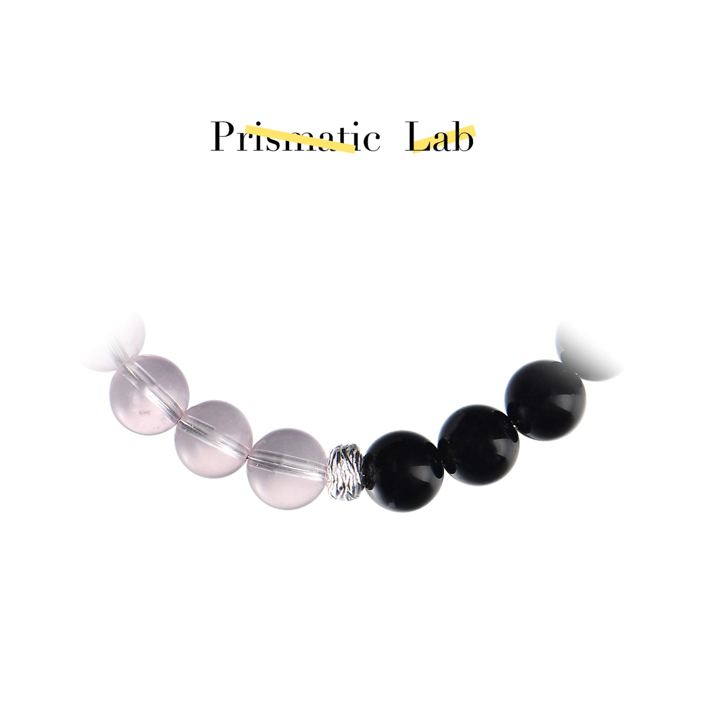 Obsidian & Star Rose Quartz Twin Bracelet