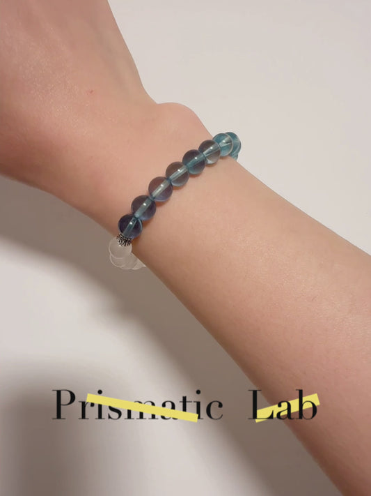 【Energy purification&Emotional healing】Aquamarine & Moonstone Twin Bracelet